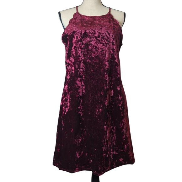 A. Byer Dresses & Skirts - Womans Dress Sz L Cocktail Formal Sheath Spaghetti Strap Oxblood Vamp Fairy Goth
